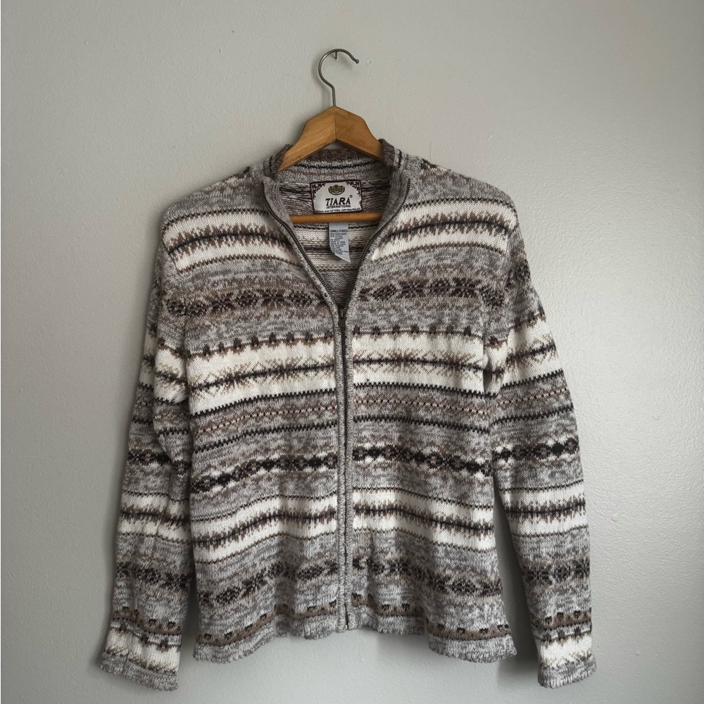 Vintage Zip Up Sweater